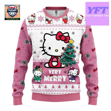 Very Merry Disney Hello Kitty 3d Ugly Christmas Sweater ? Usalast