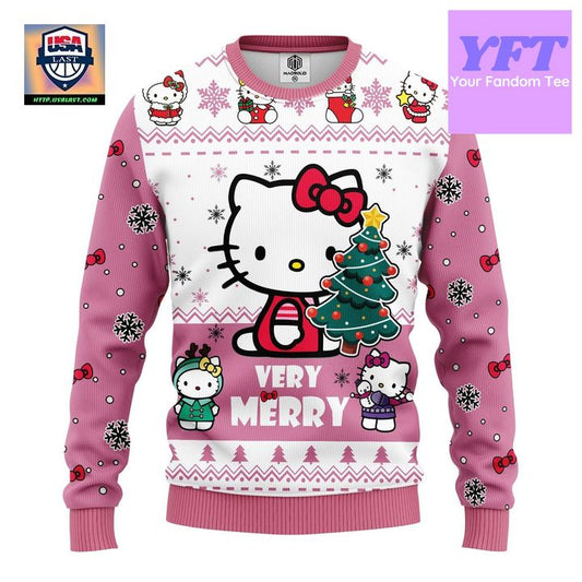 Very Merry Disney Hello Kitty 3d Ugly Christmas Sweater ? Usalast