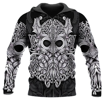 Viking Mjolnir Odin Thor's Hammer Tattoo 3D All Over Print Hoodie -Moonbestprint