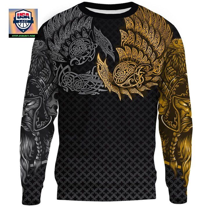 Vikings Sweater Ravens Of Midgard Gold A7 ? Usalast