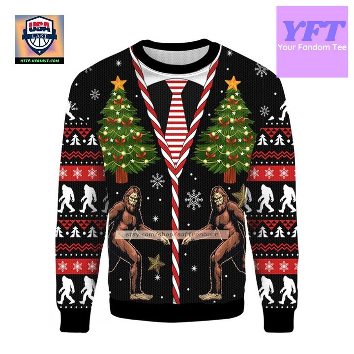 Vintage Bigfoot Bigfoot All Over Print 3d Ugly Christmas Sweater ? Usalast