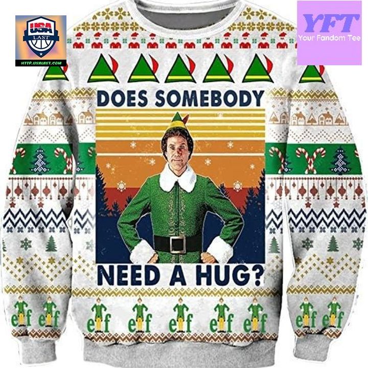 Vintage Does Somebody Need A Hug Retro Funny 3d Ugly Christmas Sweater ? Usalast