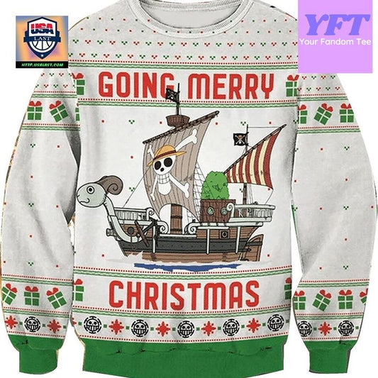 Vintage Going Merry Straww Hatt Funny Onnepiecee 3d Ugly Christmas Sweater ? Usalast