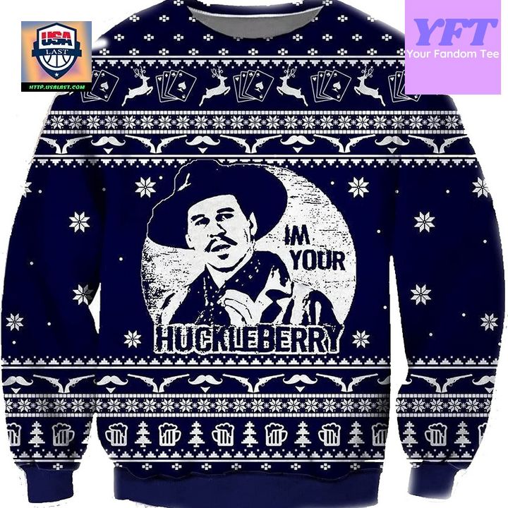Vintage Im Your Huckleberry Funny Retro Huckleberry 3d Ugly Christmas Sweater ? Usalast