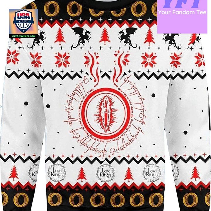 Vintage Lord Ringss Funny Retro Ring 3d Ugly Christmas Sweater ? Usalast