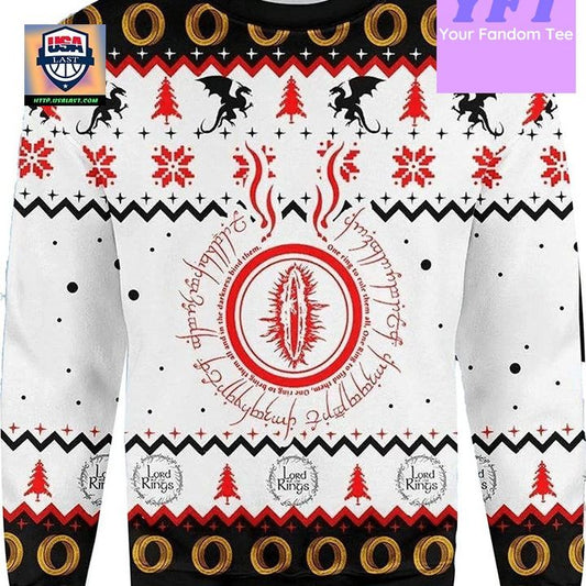 Vintage Lord Ringss Funny Retro Ring 3d Ugly Christmas Sweater ? Usalast