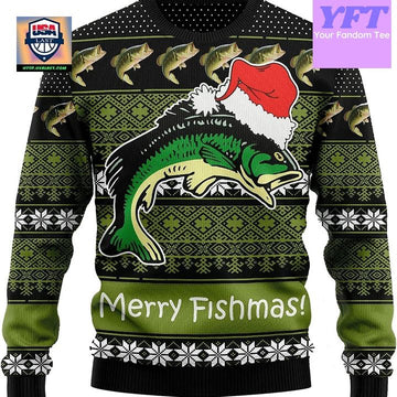 Vintage Merry Fishmas Retro Fish 3d Ugly Christmas Sweater ? Usalast