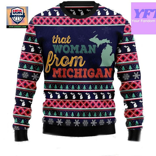Vintage That From Michiggann Funny Quotes 3d Ugly Christmas Sweater ? Usalast