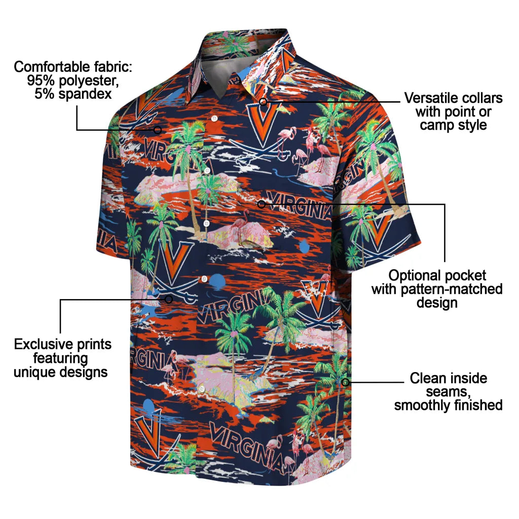 Virginia Cavaliers Flamingo Retreat 2026 Hawaiian Shirt – Moonbestprint