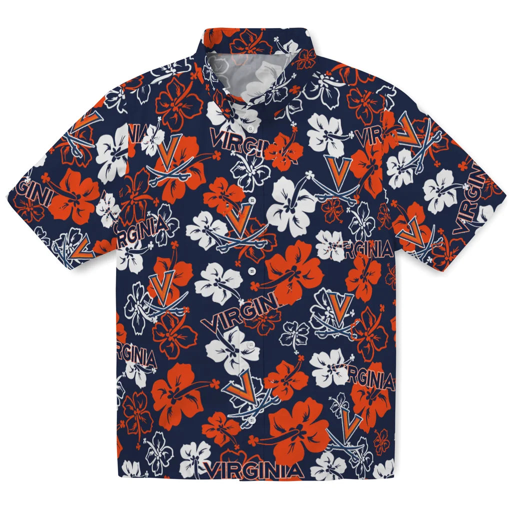 Virginia Cavaliers Hibiscus Bloom Hawaiian Shirt – Moonbestprint