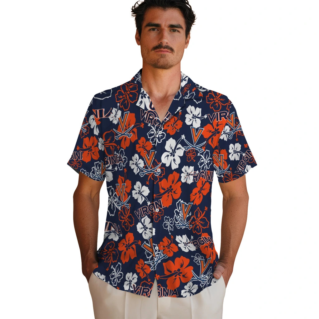 Virginia Cavaliers Hibiscus Bloom Hawaiian Shirt – Moonbestprint