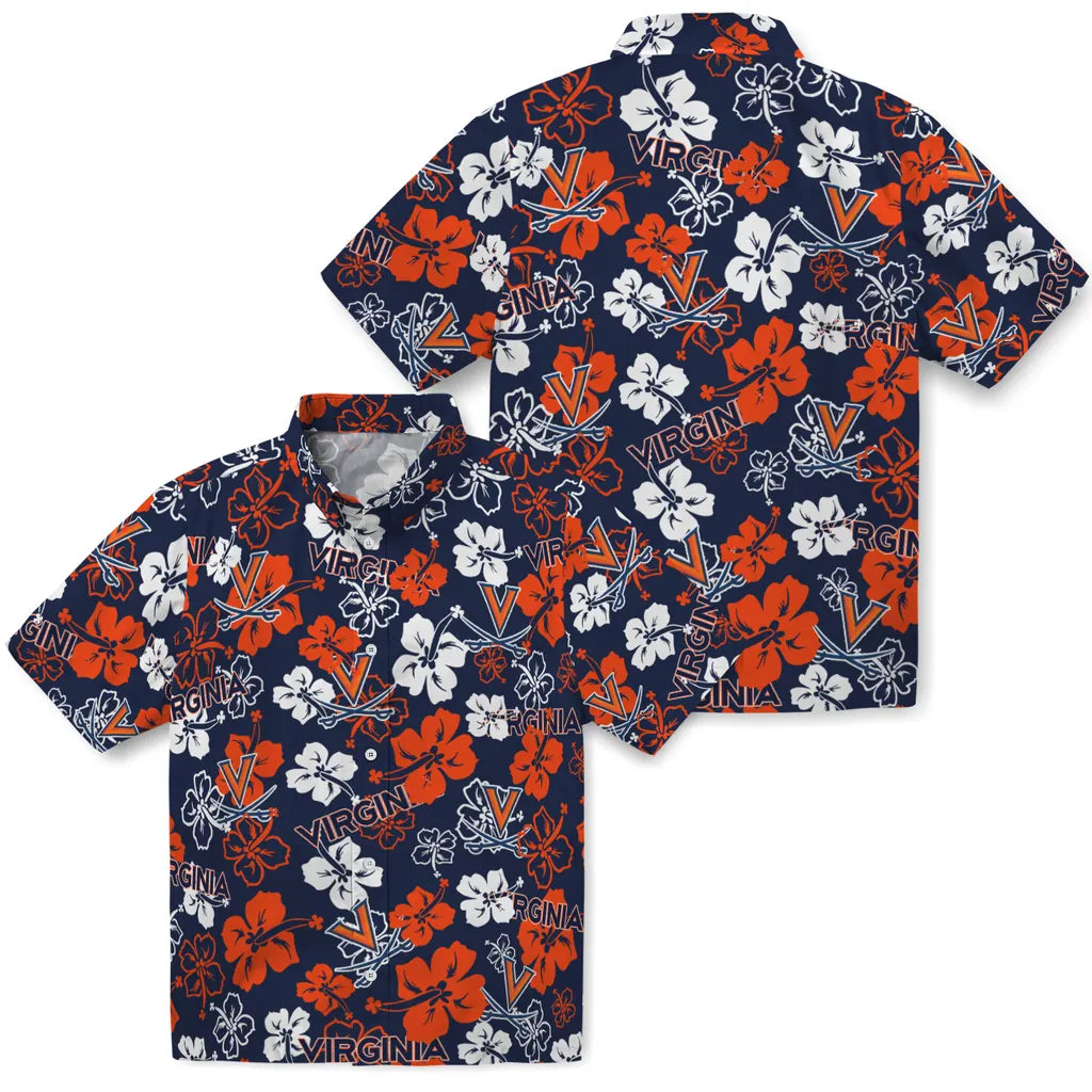 Virginia Cavaliers Hibiscus Bloom Hawaiian Shirt – Moonbestprint