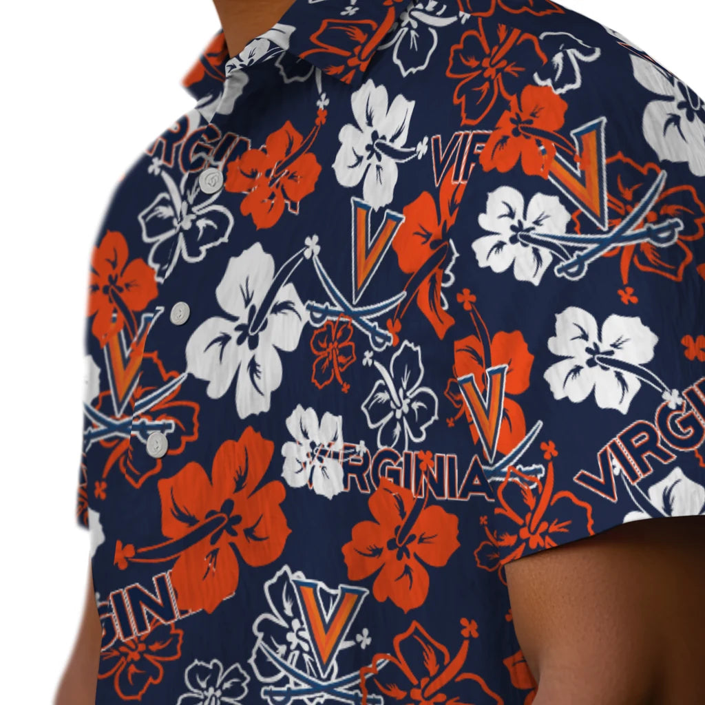 Virginia Cavaliers Hibiscus Bloom Hawaiian Shirt – Moonbestprint