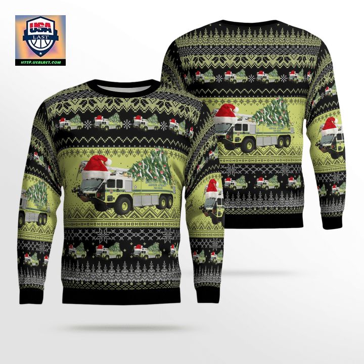 Virginia Metropolitan Washington Airports Authority Fire and Rescue Department Christmas Sweater 3D ? Usalast