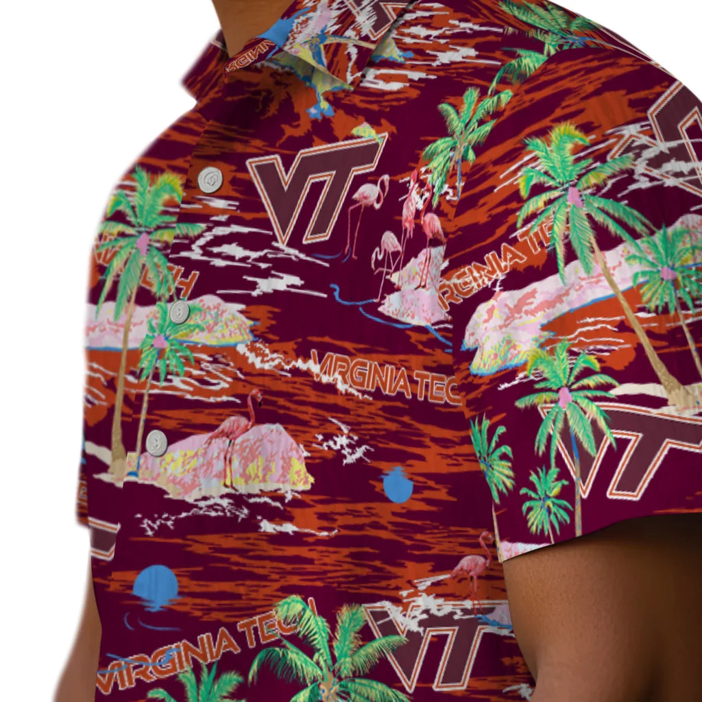 Virginia Tech Hokies Flamingo Retreat 2026 Hawaiian Shirt – Moonbestprint