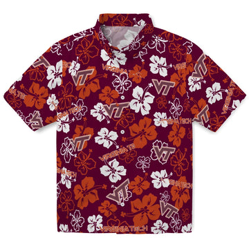 Virginia Tech Hokies Hibiscus Bloom Hawaiian Shirt – Moonbestprint