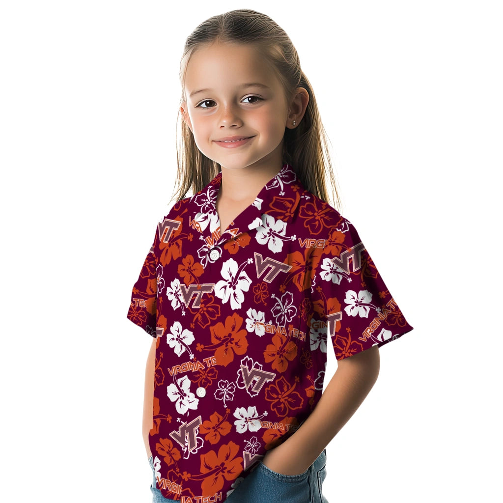 Virginia Tech Hokies Hibiscus Bloom Hawaiian Shirt – Moonbestprint