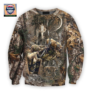 Viticstore Bow Hunting 3D Brown Shade All Over Printed 2Xl Sweater ? Usalast