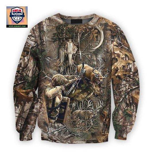 Viticstore Bow Hunting 3D Brown Shade All Over Printed 2Xl Sweater ? Usalast