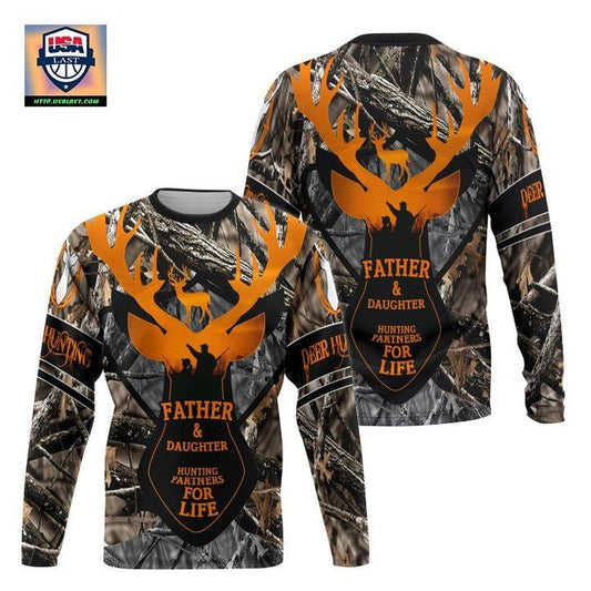 Viticstore Father And Daughter Hunting Partners Brown Orange Shade All Over Printed 3Xl Sweater For Men ? Usalast