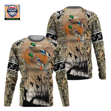 Viticstore Hunting 2 Flying Ducks ? Shade 3D All Over Printed Size Xl Sweater For Hunting Lovers ? Usalast