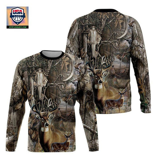Viticstore Hunting In The Wood 3D Grey Shade All Over Printed 2Xl Sweater ? Usalast