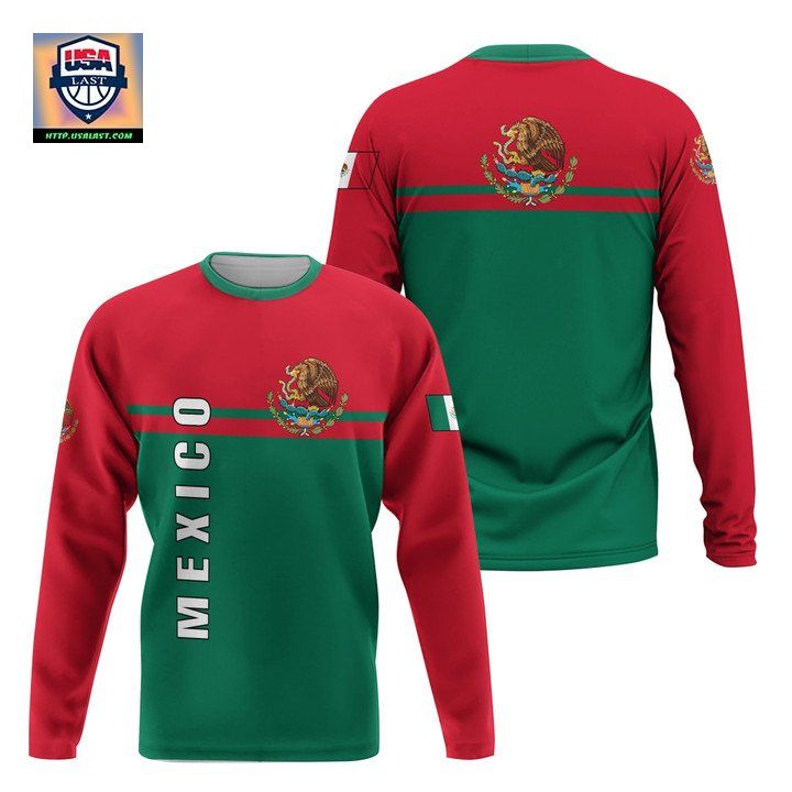 Viticstore Mexico Coat Of Arms Red Green Shade 3D ? All Over Printed Xxl Sweater For Mexican ? Usalast