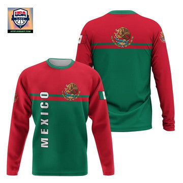 Viticstore Mexico Coat Of Arms Red Green Shade 3D ? All Over Printed Xxl Sweater For Mexican ? Usalast
