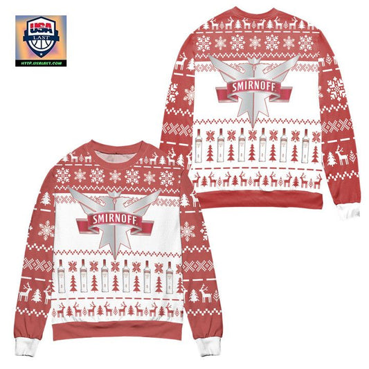 Vodka Smirnoff Red Label Logo Ugly Christmas Sweater ? Usalast