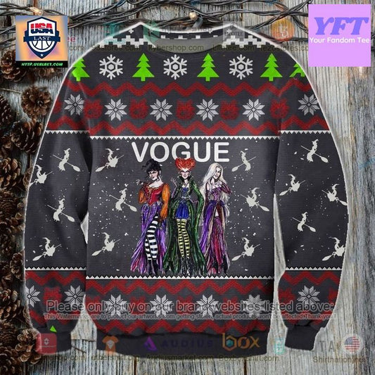Vogue Witches Sanderson Sisters Witch Funny Hocus Pocus 3d Ugly Christmas Sweater ? Usalast