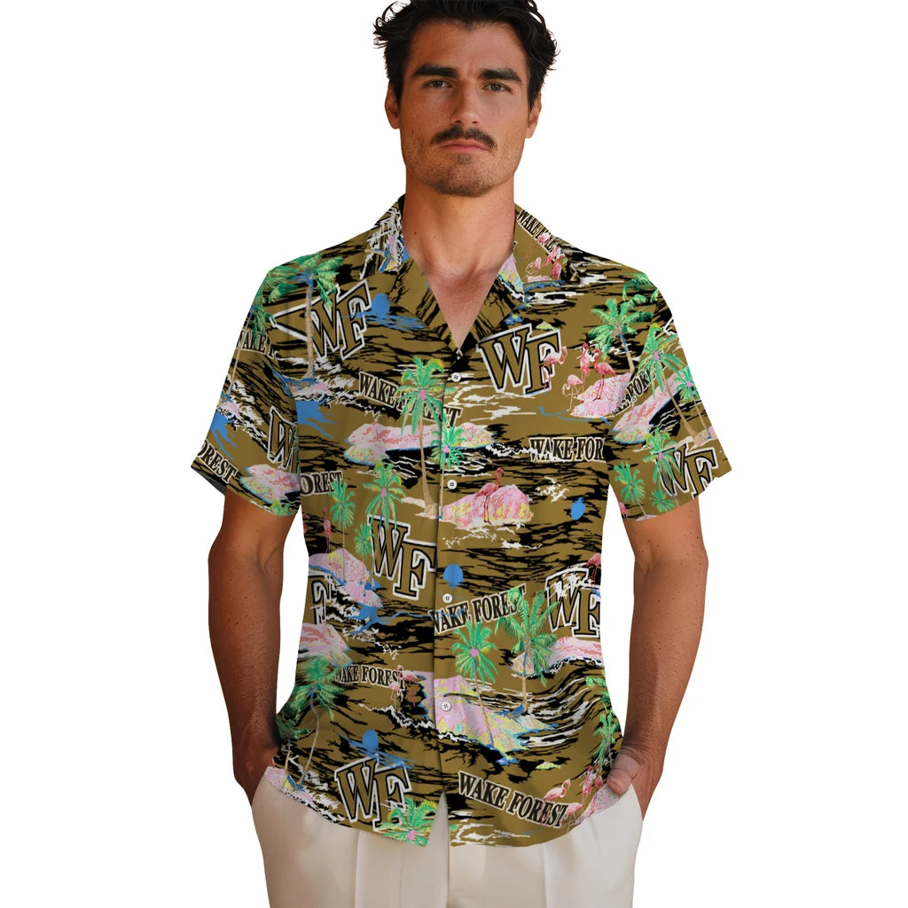 Wake Forest Demon Deacons Flamingo Retreat 2026 Hawaiian Shirt – Moonbestprint