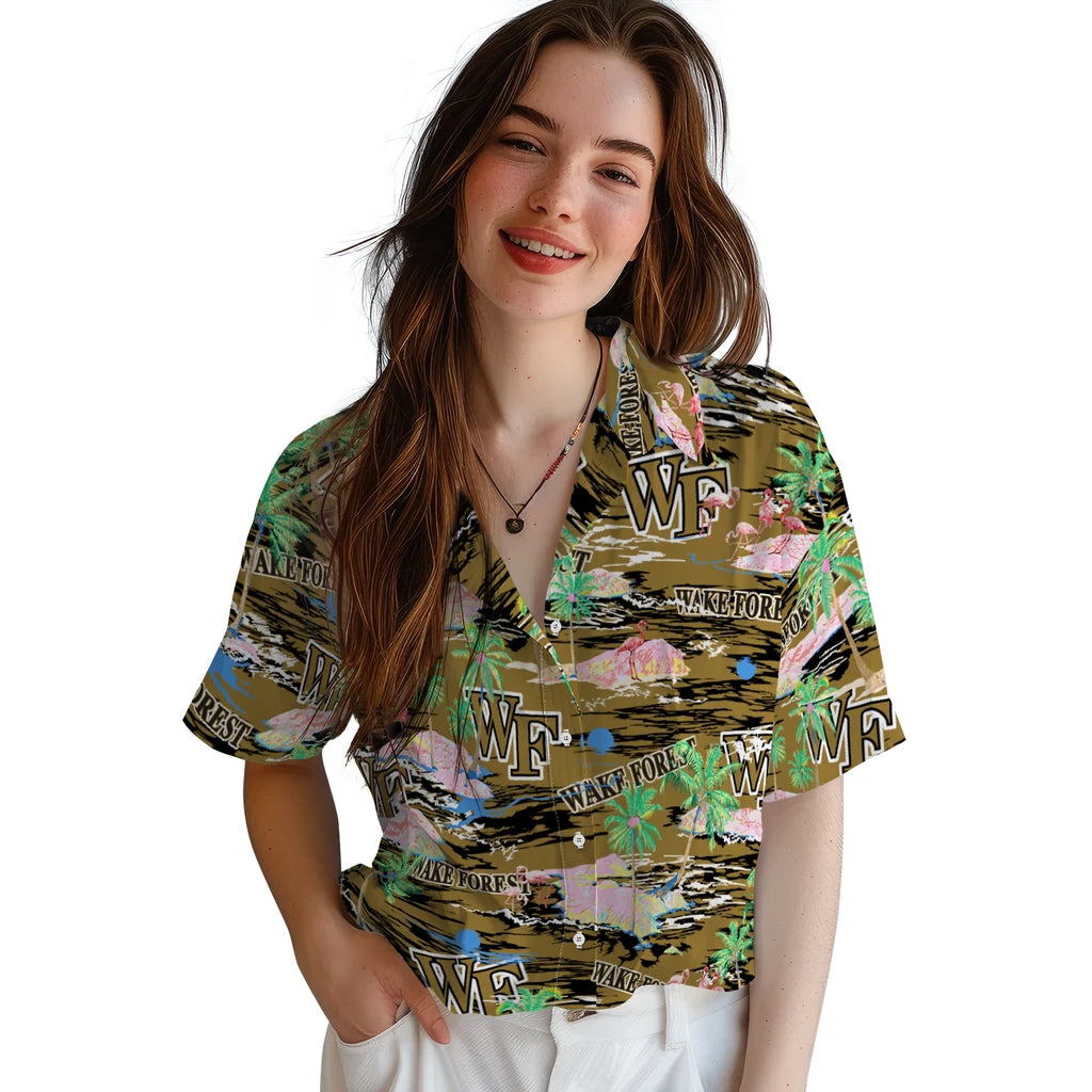 Wake Forest Demon Deacons Flamingo Retreat 2026 Hawaiian Shirt – Moonbestprint