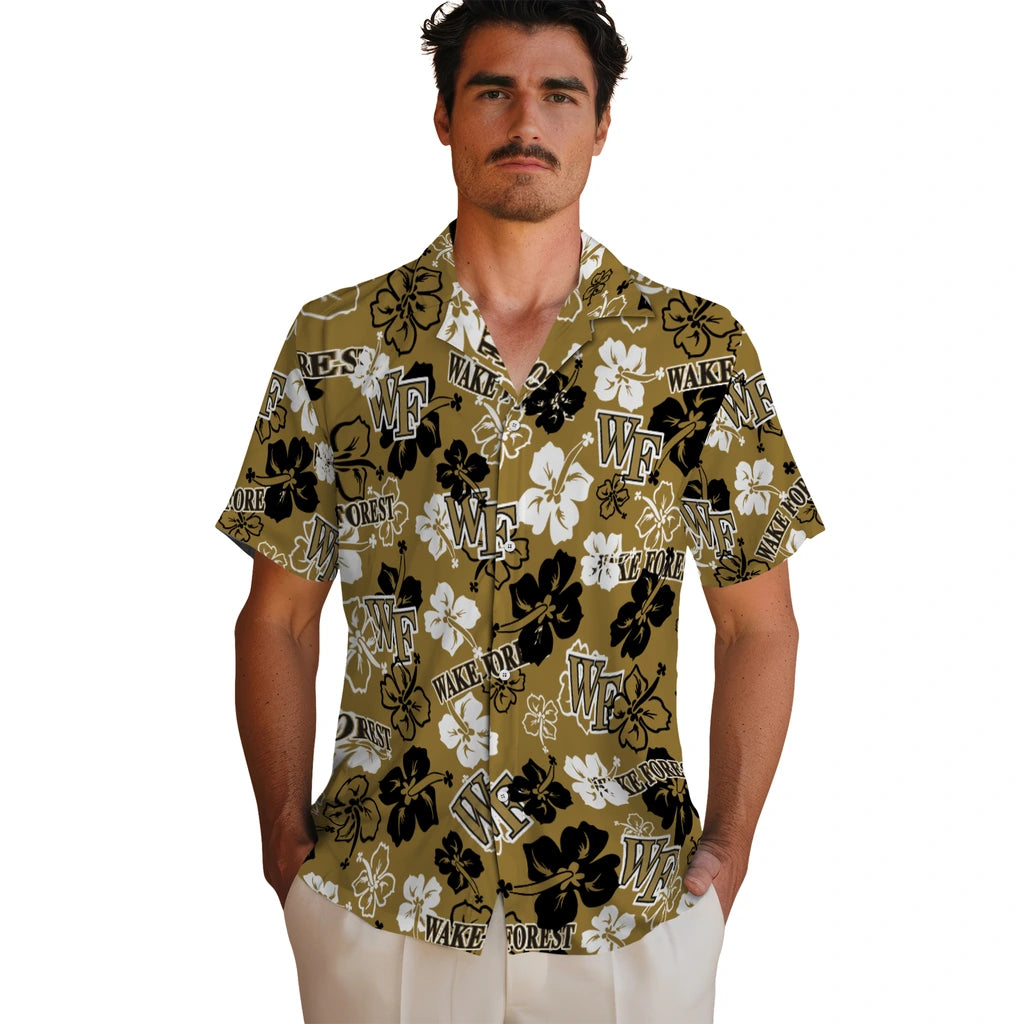 Wake Forest Demon Deacons Hibiscus Bloom Hawaiian Shirt – Moonbestprint