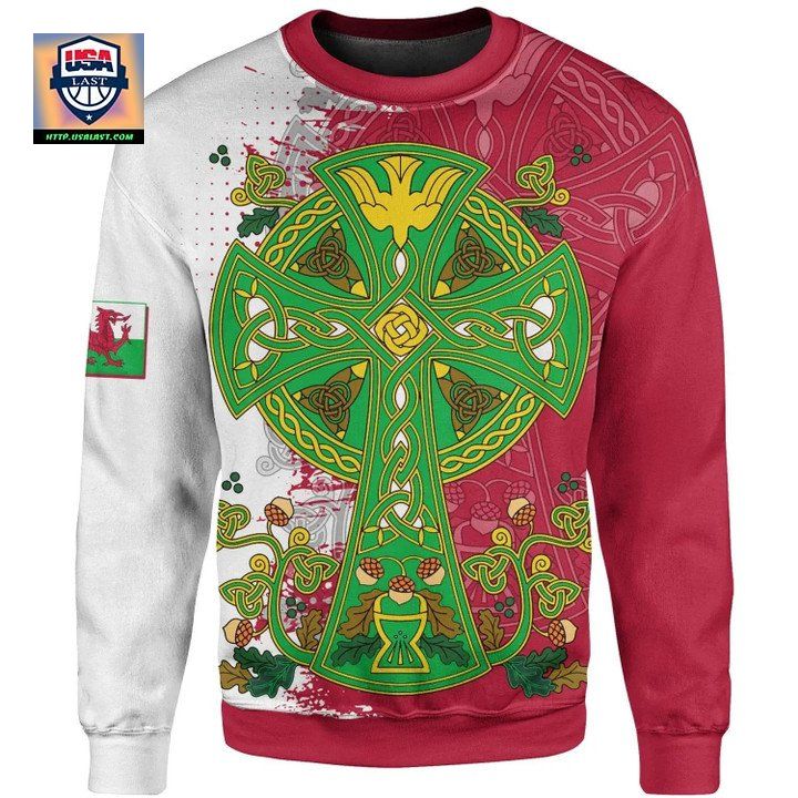 Wales Celtic Sweater ? Wales Celtic Cross ? Bn23 ? Usalast