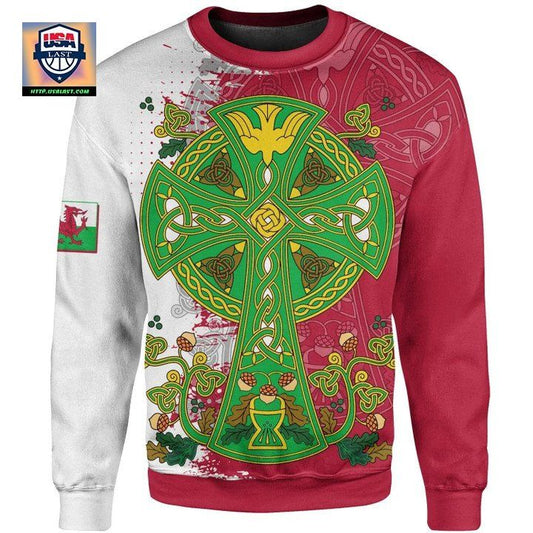 Wales Celtic Sweater ? Wales Celtic Cross ? Bn23 ? Usalast