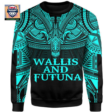 Wallis Futuna Blue Sweater Polynesian A15 ? Usalast