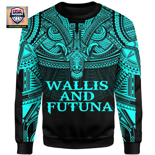 Wallis Futuna Blue Sweater Polynesian A15 ? Usalast