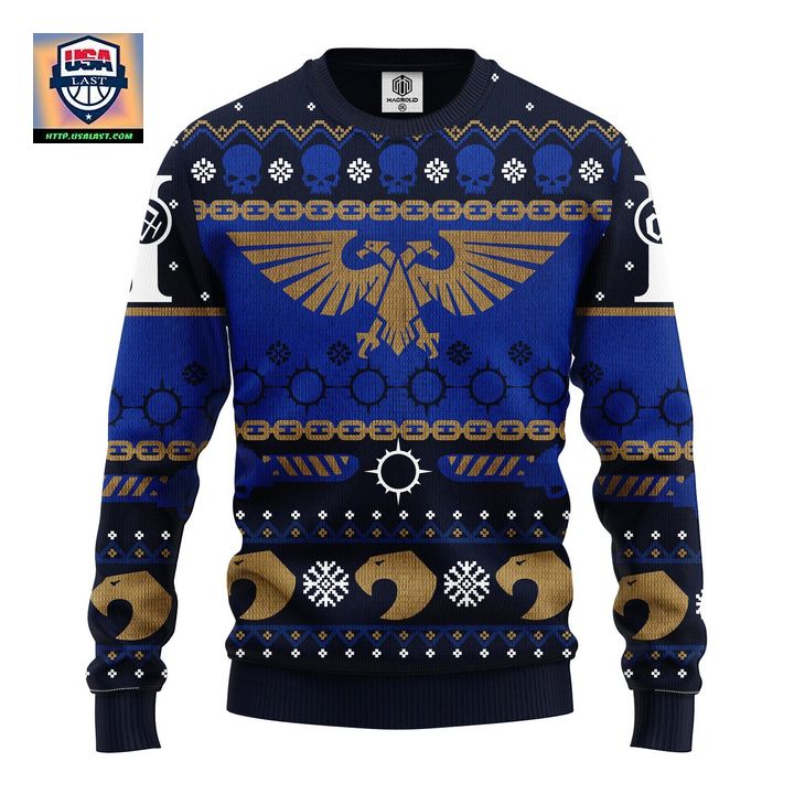 Warhammer 40K Blue Dark Ugly Christmas Sweater Amazing Gift Idea Thanksgiving Gift ? Usalast
