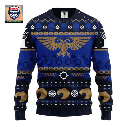 Warhammer 40K Blue Dark Ugly Christmas Sweater Amazing Gift Idea Thanksgiving Gift ? Usalast