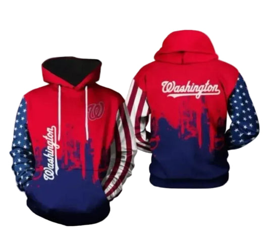 Washington Basaball Team Nationalss 3D MLB All Over Print Hoodie -Moonbestprint