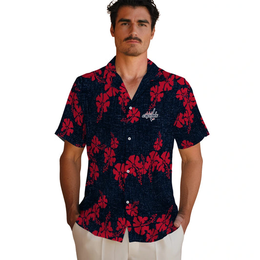 Washington Capitals Hawaiian Shirt - 50th State Flower | Moonbestprint
