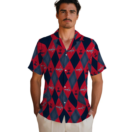 Washington Capitals Hawaiian Shirt - Golfing Plaid | Moonbestprint