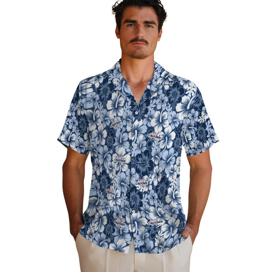 Washington Capitals Hawaiian Shirt - Hibiscus Blooms | Moonbestprint