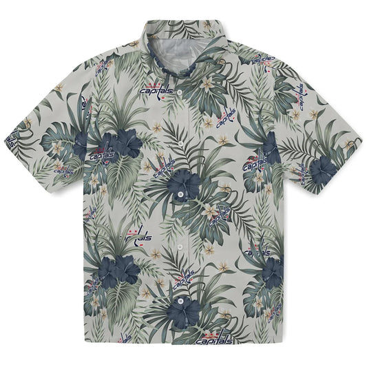 Washington Capitals Hawaiian Shirt - Hibiscus Designs | Moonbestprint