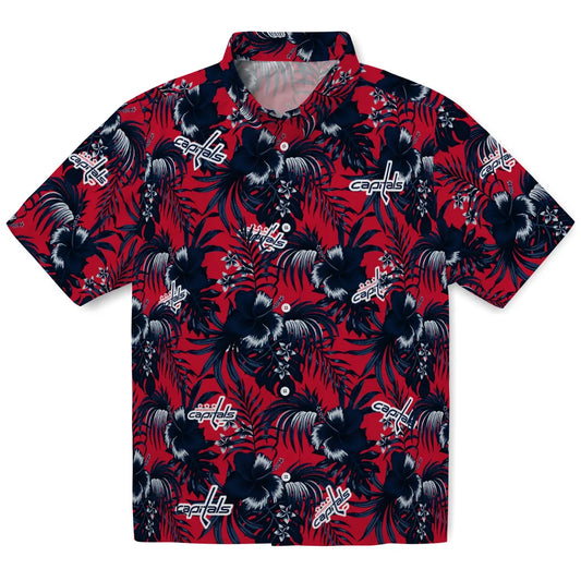 Washington Capitals Hawaiian Shirt - Hibiscus Exotic | Moonbestprint