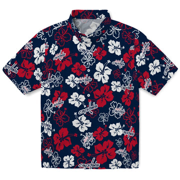 Washington Capitals Hawaiian Shirt - Hibiscus Flower Design | Moonbestprint
