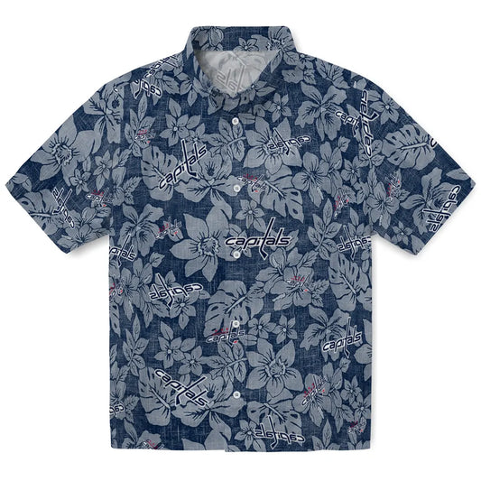Washington Capitals Hawaiian Shirt - Hibiscus Oasis | Moonbestprint