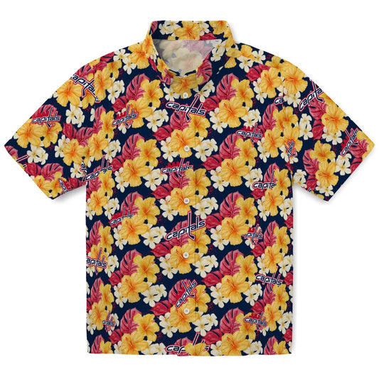 Washington Capitals Hawaiian Shirt - Hibiscus Tropics | Moonbestprint