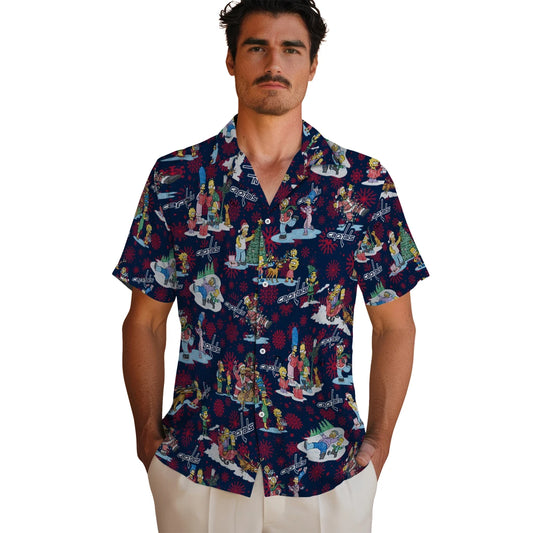 Washington Capitals Hawaiian Shirt - Simpsons Christmas | Moonbestprint