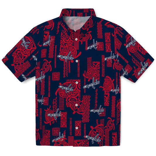 Washington Capitals Hawaiian Shirt - Turtle Lines | Moonbestprint